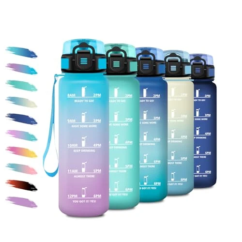 Offerta a tempo: Borraccia Bambina 500ml, Borraccia Motivazionale con Filtro, a Prova di Perdite, Bottiglia Acqua Sportiva con Indicatore del Tempo, Borraccia per Bambini, Campeggio, Corsa, Viaggio, Scuola, Yoga - 0.00% da 10.65 € a 10.65 €