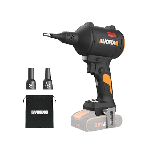 Offerta a tempo: WORX Soffiatore di polvere senza fili 20V con motore brushless, spolveratore elettrico per la pulizia, gonfiatore per materassi, soffiatore ad aria compressa – WX099.9 solo utensile - 11% da 119.99 € a 106.49 €
