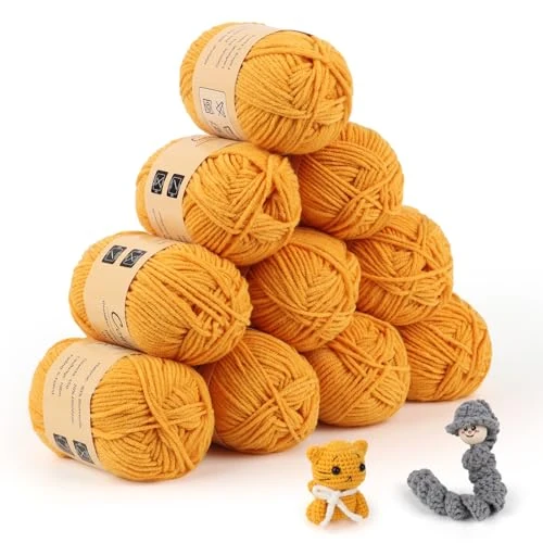 Coopay Wool for Crochet, 450 g (10 x 45 g) Soft Crochet Yarn, 5 Faiding Wool for Knitting, Baby Wool for Crochet for Beginners, Super Soft Crochet Yarn, Baby Wool for Crochet and Knitting Project