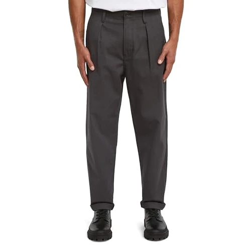 Offerta a tempo: G-Star Pleated Chino Relaxed Tapered, Multicolore (India Ink/Ganache HB D24543-d731-h615), 28W x 32L - 67% da 130.00 € a 42.99 €
