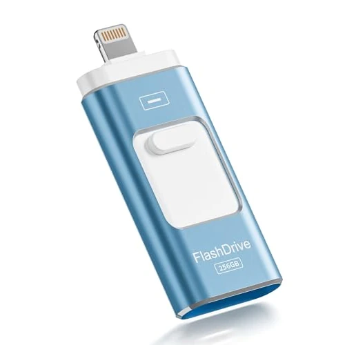 ROSPE Pamięć USB 256 GB, certyfikat MFi, 3 w 1, do iPhone/iPad/Android/PC