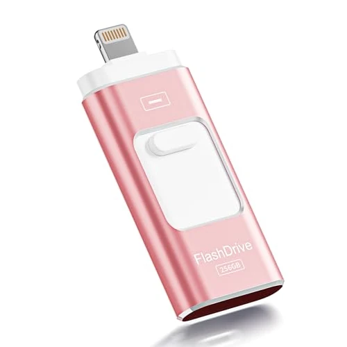 Offerta a tempo: ROSPE Chiavetta USB 256GB per iPhone MFi, 3 Connettori USB 3.0, Rosa - 29% da 42.99 € a 30.38 €