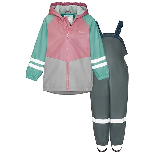 Oferta limitada: Playshoes Traje impermeable de dos piezas con forro polar, traje de barro forrado, rosa y gris, 140 de 34.23 € a 34.23 € (ahorro 0.00%)