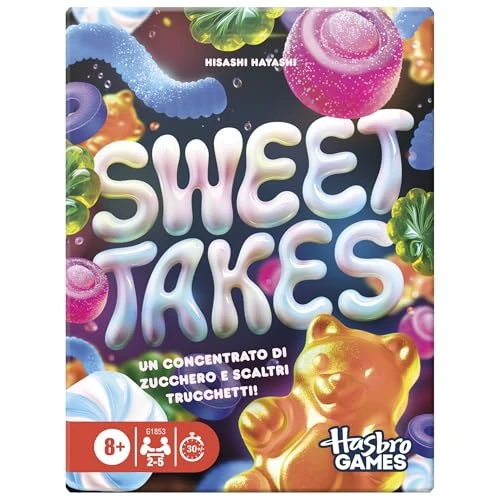 Hasbro Gaming, Sweet Takes Strategiespiel mit Karten, für Kinder und Mädchen ab 8 Jahren, für Familie und Freunde, 2-5 Spieler, auf Italienisch