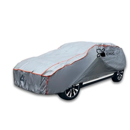 Offre limitée : Brico Chic Bâche Anti-grêle pour Voiture, 480 x 178 x 119 cm, Anti-grêle, Anti-UV, imperméable, résistante, extérieur, 4 Saisons, Taille L, Gris de 159.90 € à 159.90 € (0.00% de remise)