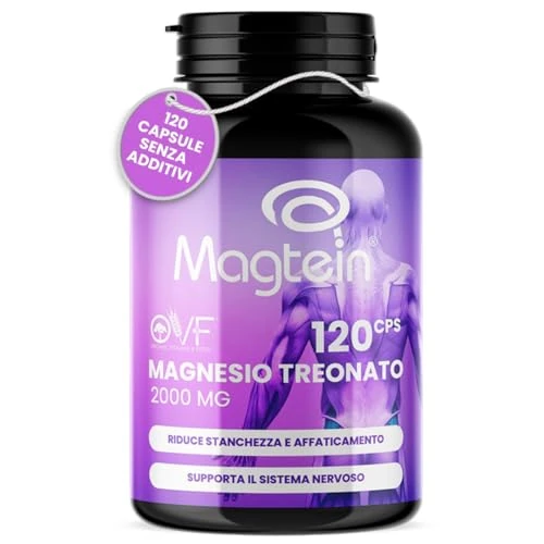 Zeitlich begrenztes Angebot: Magnesium Threonate (Magtein®) 2000 mg 120 Kapseln Magnesium-L-Threonat für Konzentration, Gedächtnis & Nerven gegen Müdigkeit Zuckerfrei, laktosefrei, vegan L-Threonate Kapseln von 37.90 € auf 30.32 € (20% Rabatt)