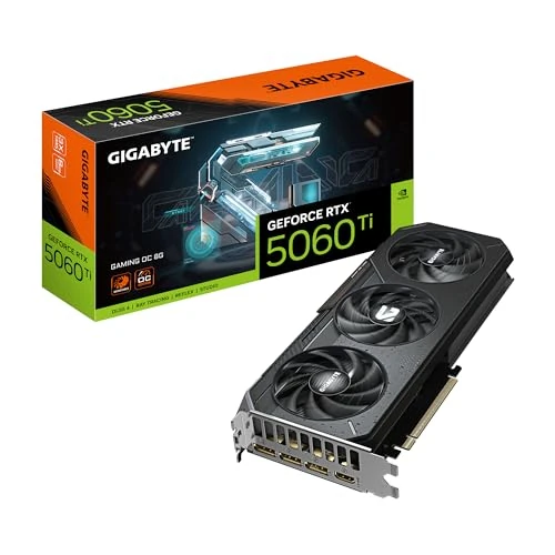 Offerta a tempo: Gigabyte GeForce RTX 5060 Ti GAMING OC 8G Scheda Grafica – 8 GB GDDR7, 128 bit, PCI-E 5.0, 2647 MHz Frequenza del core, 3 x DisplayPort, 1 x HDMI, GV-N506TGAMING OC-8GD - 7% da 443.31 € a 412.00 €