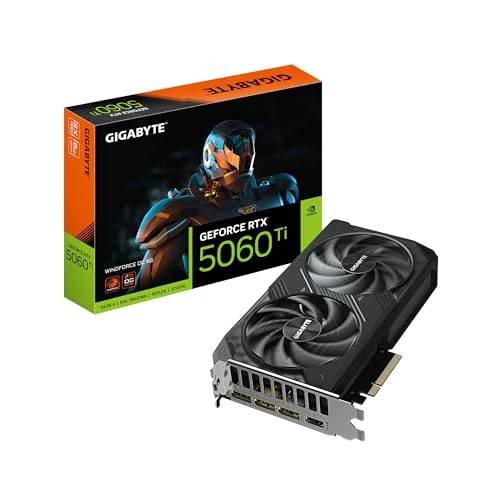 Offerta a tempo: Gigabyte GeForce RTX 5060 Ti WINDFORCE OC 8G Scheda Grafica – 8 GB GDDR7, 128 bit, PCI-E 5.0, 2587 MHz Frequenza del core, 3 x DisplayPort, 1 x HDMI, GV-N506TWF2OC-8GD - 20% da 424.00 € a 337.92 €