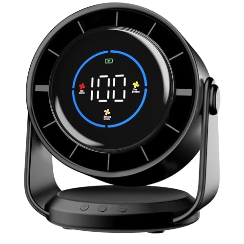 Offerta a tempo: Ventilatore da Tavolo Silenzioso, Potente e Regolabile Display LED 100 velocità Ventilatore da parete Lnclinazione Variabile a 105° Raffreddamento silenzioso Per Camera, Soggiorno, Cucina, Viaggiare — 31% da 35,99 € a 24,99 €