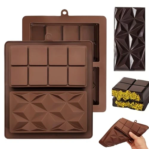 Oferta limitada: 2 Piezas Molde Chocolate,Molde Tableta Chocolate Silicona,Alimenticio Antiadherente Break Apart Moldes De Chocolate, Molde Chocolate Dubai,Para Hornear Cocina DiseñO De Navidad de 8.99 € a 4.40 € (ahorro 51%)