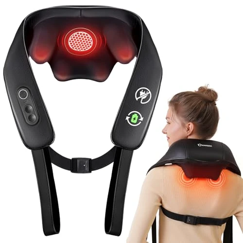 Limitiertes Angebot: KNQZE® Shiatsu Massagegerät 4D, 2025 Kabellos Nackenmassagegerät mit Wärme, Verbesserte Graphenheizung, 4D Shiatsu Tief knetende Nackenmassage für Nacken, Schulter, Rücken, Geschenke für Frauen Männer von 99.99 EUR auf 79.99 EUR (Spare 20%)
