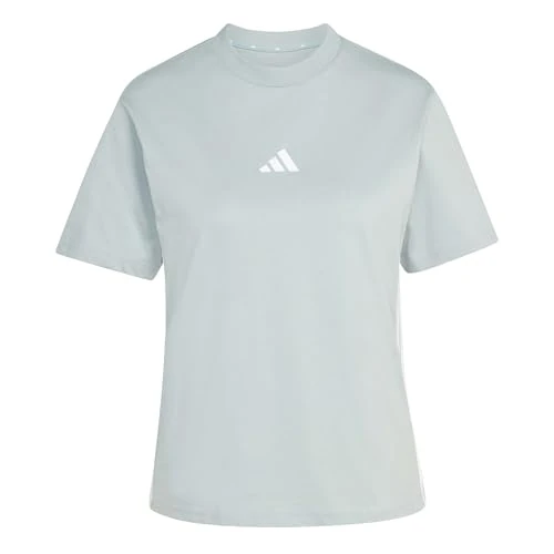Limited-time offer: adidas Women's Essentials 3-Stripes Cotton T-Shirt, Wonder Sage/White, L from 15.49 £ to 15.49 £ (save 0.00%)
