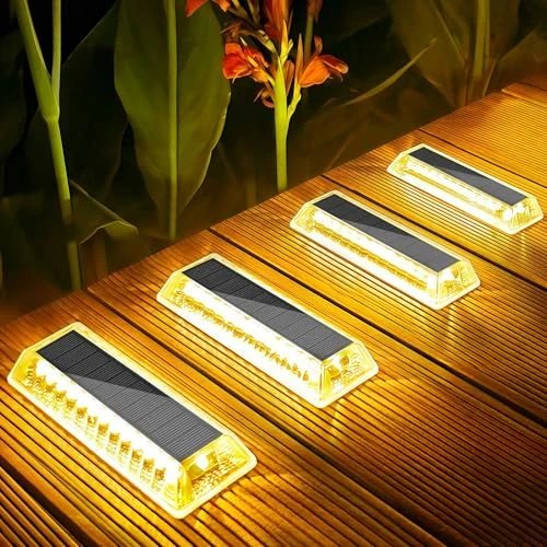 Offre limitée : Lacasa Lampe Solaire Exterieur Jardin, 4 Pack 50LM Lumiere Solaire Exterieur Blanc Chaud, IP68 Etanche LED Lampe Solaire Auto On/Off Eclairage Solaire pour Sol Escalier Chemins Terrasse Allée Patio de 23.39 € à 23.39 € (0.00% de remise)