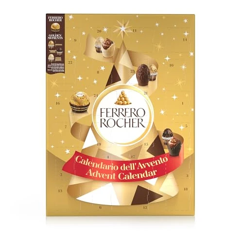 Limited-time offer: Chocolate Advent Calendar 2025 by Ferrero Rocher, Large Box of Chocolates: Ferrero Golden Moments Milk, White & Dark Chocolate, Christmas Countdown & Christmas gifts 258g from 17.50 GBP to 13.99 GBP (save 20%)