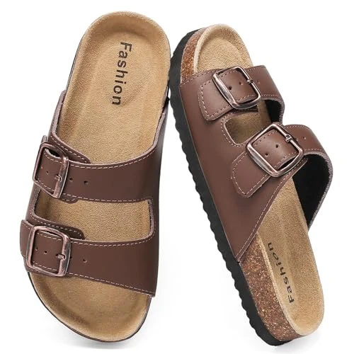 Offerta a tempo: Pelbiuqik Scarpe Estive per Bambini in Sughero, Regolabili, Unisex, Comode e Leggere per Estate - 0.00% da 14.99 € a 14.99 €