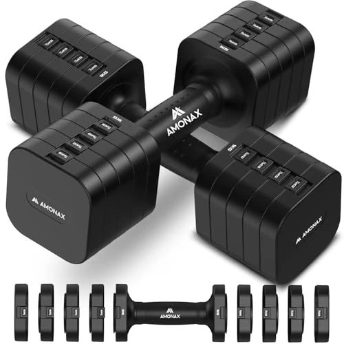 Zeitlich begrenztes Angebot: Amonax Verstellbare Hanteln, Hanteln Frauen Set, Fitnessgeräte für Zuhause von 69.99 € auf 62.99 € (10% Rabatt)