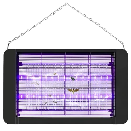 DJROLL Lampa przeciw komarom, UV łapacz much, elektryczny zabójca owadów o zasięgu 120 m² do użytku wewnątrz i na zewnątrz