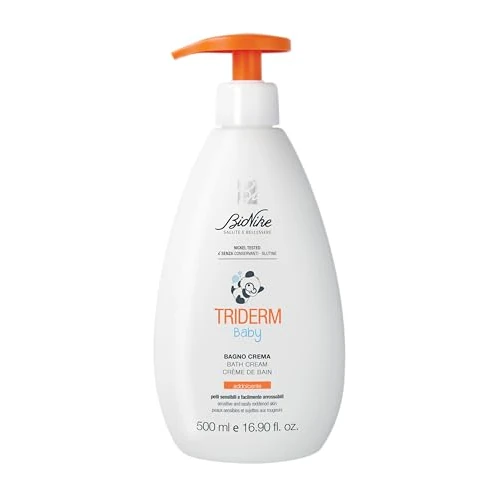 Bionike Triderm Baby - Bagno Crema Neonato e Bambino Deterge Delicatamente e Protegge Pelli Secche e Irritate, per Idratazione e Morbidezza, 500 ml