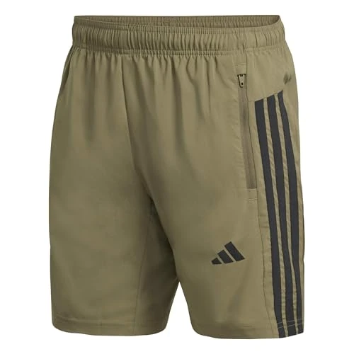 Limited-time offer: adidas Men's Workout Essentials Base 3 Stripes Woven Short 7 Inches Shorts, Olive Strata/Black, XL from 28.00 £ to 21.84 £ (save 22.0%)