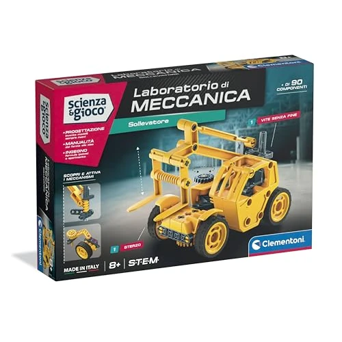 Offerta a tempo: Clementoni Scienza e Gioco Laboratorio di Meccanica - Sollevatore, Set di Costruzioni Bambini 8+ Anni, Scopri i Principi dell'Ingegneria, Made in Italy, Lingua Italiana, 19405 - 29% da 11.90 € a 8.39 €