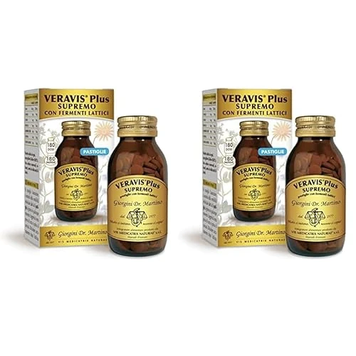 Dr Giorgini VERAVIS PLUS SUPREMO Pastiglie con Fermenti Lattici - 90 g (lassativo naturale con senna ed erbe che, favorendo la regolarità del transito, possono aiutare in caso di stitichezza)