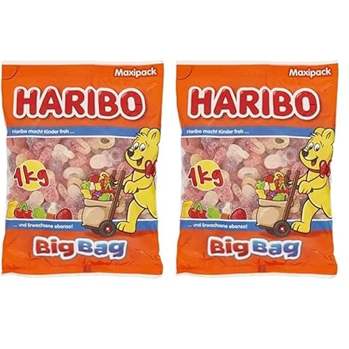 Haribo Ciucciotti Frizzi, Caramelle Gommose Frizzanti, Gusto Frutta, Ideali per Feste e Dolci Momenti di Relax - 1kg (Confezione da 2)