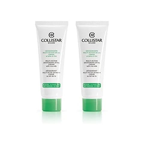 Collistar Deodorante Multi-attivo Crema 24 Ore, Crema Corpo nutriente e lenitiva con funzione deodorante a lunga durata, 75 ml (Confezione da 2)