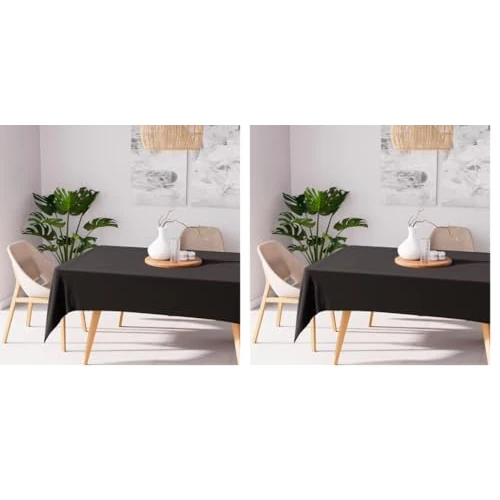 Offerta a tempo: Soleil d'ocre Tovaglia Antimacchia, Nero, 140 x 300 cm (Confezione da 2) - 28% da 33.90 € a 24.52 €
