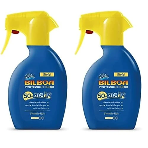 Offerta a tempo: Bilboa Bimbi Trigger Solare Bambini con Protezione SPF 50+, Formula Anti Sabbia — 40% da 34,58 € a 20,92 €