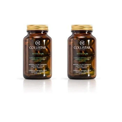 Collistar Capsule Anticellulite Caffeina + Escina, Capsule monodose per uso esterno che attenuano l’aspetto a ‘buccia d’arancia’, Perfette per il massaggio professionale, 14 capsule (Confezione da 2)
