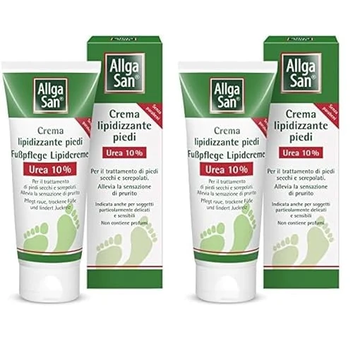 Allga San Crema Piedi Lipidizzante - Crema Piedi Secchi e Screpolati con Urea 10%, 100 ml - Piedi Morbidi e Vellutati dalle Prime Applicazioni - Aiuta a Contrastare Disidratazione e Secchezza Piedi