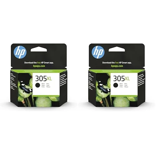 Offerta a tempo: HP 305XL Nero, 3YM62AE, Cartuccia Originale da 240 Pagine, Alta Capacità, Compatibile con Stampanti DeskJet seri 2700, 4100, Envy serie 6020, 6030, 6420, e 6430 (Confezione da 2) - 6% da 50.30 € a 47.24 €