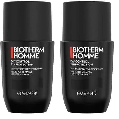 Offerta a tempo: BIOTHERM HOMME Day Control Roll-on 72h, Deodorante Uomo Roll-On 72H, Per Tutti i Tipi di Pelle, Antitraspirante, Day Control, 75 ml (Confezione da 2) - 28% da 58.00 € a 41.61 €