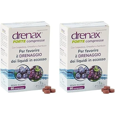 Drenax Forte Drenante Integratore Riequilibrante - 60 Compresse per confezione - 02096 (Confezione da 2)