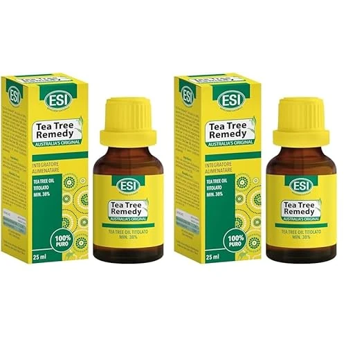 ESI - Tea Tree Remedy Oil, Olio Biologico, Integratore Alimentare, Migliora la Resistenza Fisiologica a Severe Condizioni Ambientali, Supporta le Prime Vie Respiratorie, Senza Glutine e Vegan, 25 ml