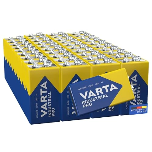 VARTA Industrial Batterie 9V Pacco di Batteria alcaline 6LR61 - Confezione da 40, Made in Germany