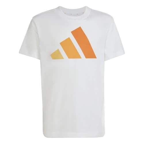 adidas Unisex niños ESSENTIALS BIG LOGO T-SHIRT, white/Semi Ice Tangerine/Pure Tangerine/Pure Orange, 13-14 Years