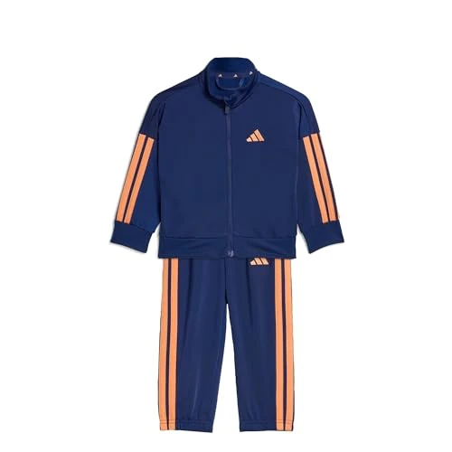 adidas uniseks-baby ESSENTIALS CLIMACOOL TRACKSUIT, dark blue/Dusky Orange, 2-3 Years