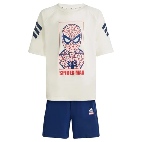 Tijdelijke aanbieding: adidas Unisex niños ADIDAS MARVEL SPIDER-MAN SPORT SET, off white/dark blue, 7-8 Years van 49.95 € naar 49.95 € (0.00% korting)