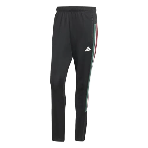 Zeitlich begrenztes Angebot: adidas Men's Workout Essentials All-Set 3-Stripes Knit Pant, Black/Team Dark Green/White/Better Scarlet, L von 23.99 € auf 23.99 € (0.00% Rabatt)