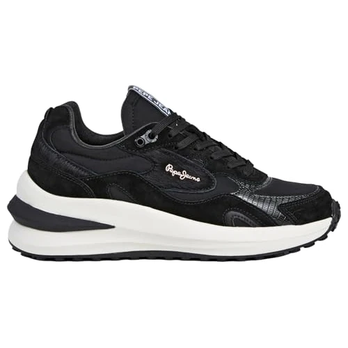 Zeitlich begrenztes Angebot: Pepe Jeans Damen Winslow Fierce W Sneak, Schwarz, 35.5 EU von 95.00 € auf 50.34 € (47% Rabatt)