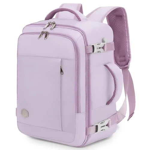 Offerta a tempo: VANKEV Zaino Ryanair 40x20x25 Zaino da Viaggio Aereo Bagaglio a Mano Donna Uomo 20L per Voli Porta PC 14 Pollici per Scuola e Lavoro Trekking viola chiaro - 14% da 42.99 € a 36.76 €