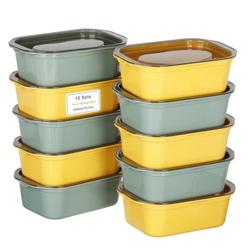Offre limitee: VINATO Boîte Plastique Alimentaire 10Pcs – 500ml Boite Hermétique Alimentaire en PP Sans BPA, Boîtes Alimentaires Empilables pour Congélation, Micro-Ondes & Lave-Vaisselle de 16.99 EUR a 16.49 EUR (economie 3%)