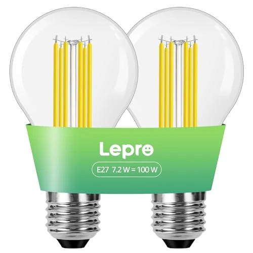Oferta limitada: Lepro Bombilla LED E27 Luz Blanco Cálido 2700 K, 2Pcs de 15.99 € a 15.99 € (ahorro 0.00%)