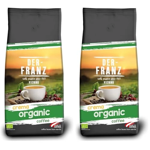 Der-Franz Crema biologico caffè, chicchi interi, 1000 g (Confezione da 2)