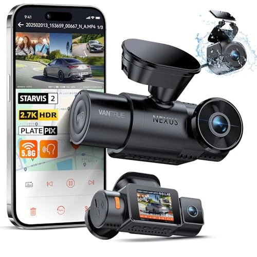 Limitiertes Angebot: VANTRUE N4S 3 Lens STARVIS 2 Dashcam Auto, 5GHz WiF GPS 1944P+ 1440P+ 2.5K Dash Cam, 3 Channel HDR Nachtsicht Dashcams 10S. Puffer Parkmodus, LTE Optional, Sprachsteuerung, Max 1TB von 259.99 EUR auf 185.99 EUR (Spare 28%)