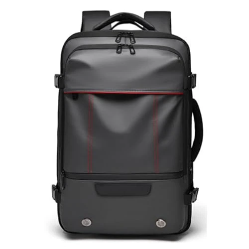 Xuweiung Grote reisrugzak, handbagage, laptoprugzak 15,6 inch, casual laptoprugzak voor tarvel, voor dames en heren, Grijs, XL