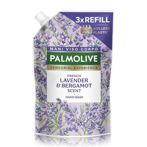 Offerta a tempo: Palmolive Ricarica Sapone Liquido Mani Lavanda e Bergamotto, 900ml - 35% da 2.99 € a 1.94 €