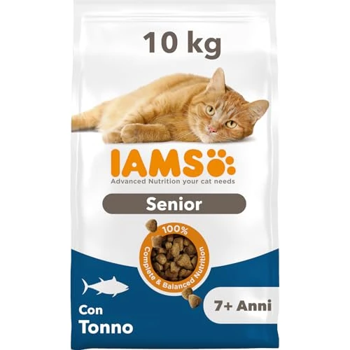 Offre limitée : IAMS Advanced Nutrition pour Chats séniors 7 an + Croquettes 100% Complètes & Equilibrées au Thon – Renforce Les articulations & Le cœur – sans OGM colorants arômes artificiels - Sac refermable 10 kg de 55.00 EUR à 39.60 EUR (remise 28%)