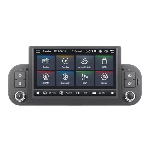 Radio Coche Linux Inicio Rápido Compatible Fiat Panda 2013-2020 | Instalación Sencilla | CarPlay/Android Auto Inalámbrico/FM/Am/RDS/USB | DSP 100W |